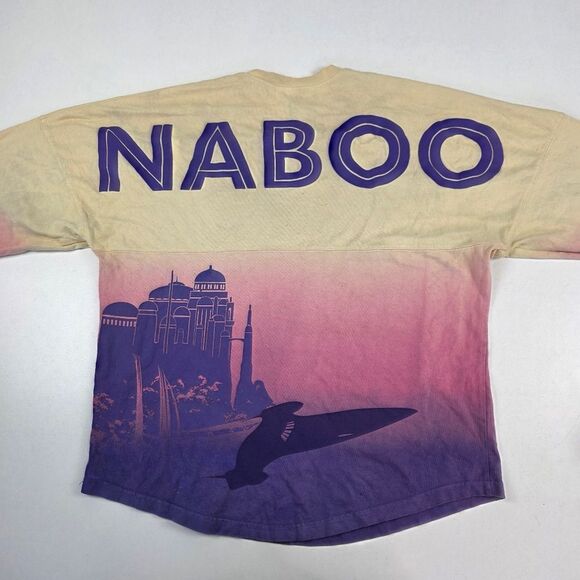 Disney Star Wars Spirit Jersey Naboo Planet Ombre Long Sleeve Shirt Small Unisex - Picture 2 of 11